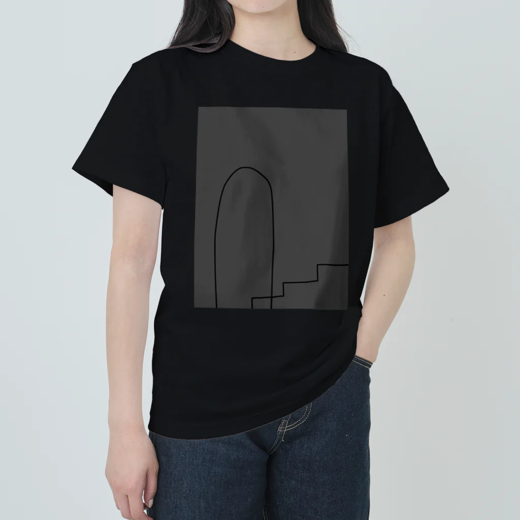 rilybiiのdoors and stairs. ヘビーウェイトTシャツ