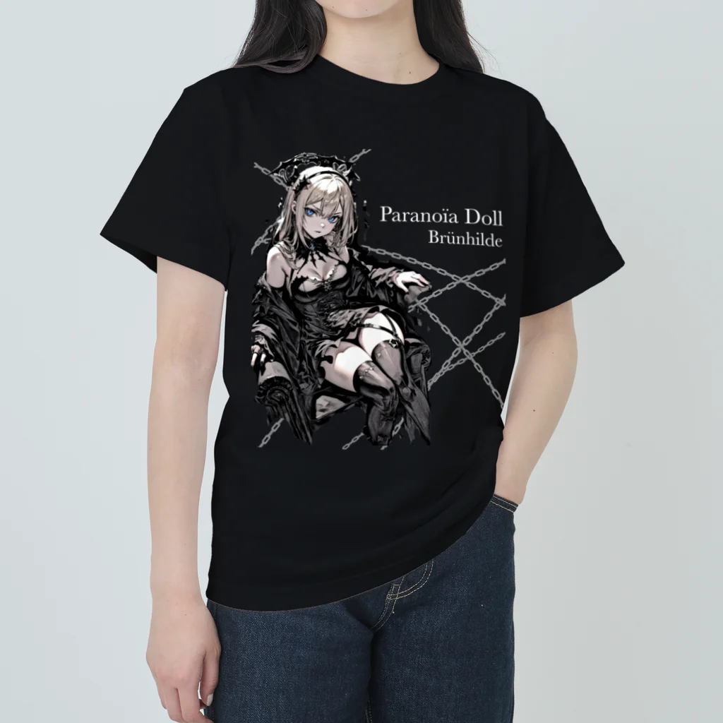 Paranoïa DollのParanoïa Doll Brünhilde ゴスロリ少女 ヘビーウェイトTシャツ