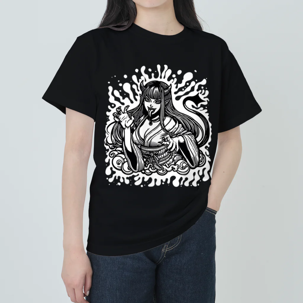 UNchan(あんちゃん)    ★unlimited chance★の鬼姫 HOTOBASHI ヘビーウェイトTシャツ
