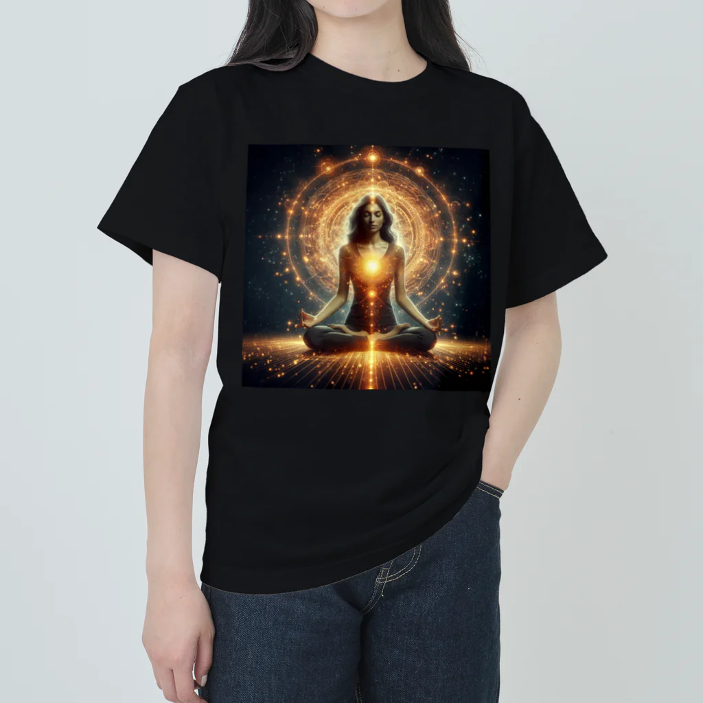 chakra-studioのGolden Gleam ヘビーウェイトTシャツ