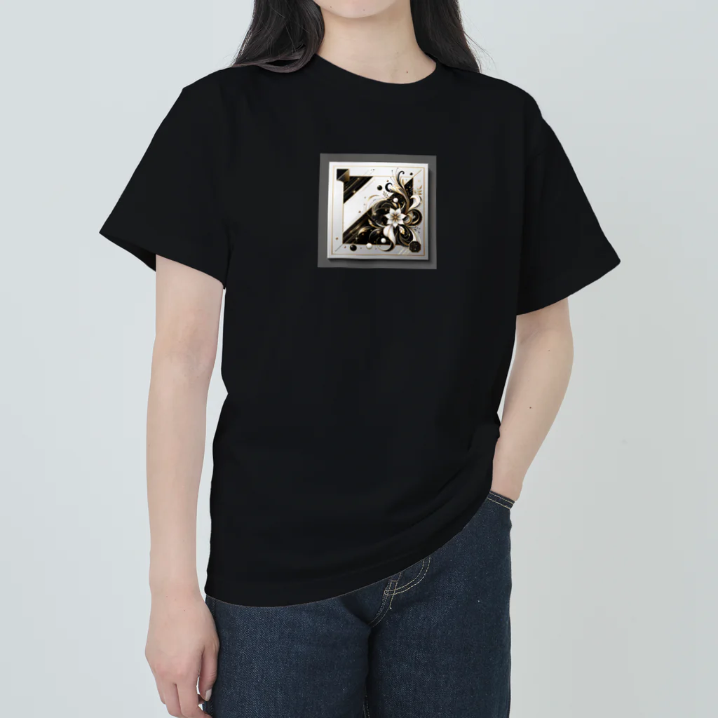 Black_White_GoldのFlower ヘビーウェイトTシャツ