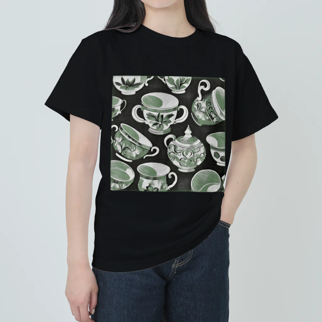 (っ◔◡◔)っ ♥ Le Petit Trésor ♥の花の詩カップ(The Flower Poetry Cup) ヘビーウェイトTシャツ