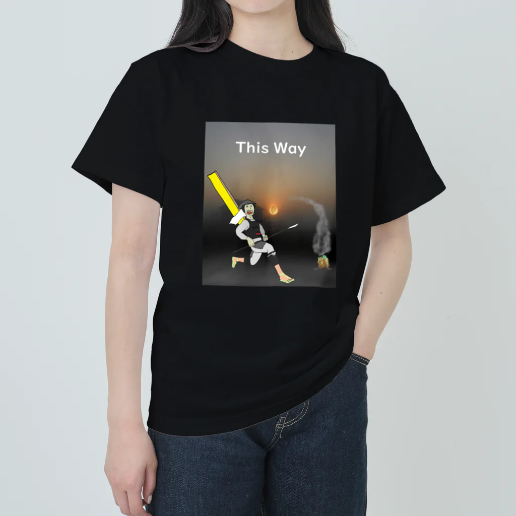 KIYOSUMI SLEEPS 【SHIKA.SOJI】のThis Way  【 SHIKA SOJI 】 ヘビーウェイトTシャツ