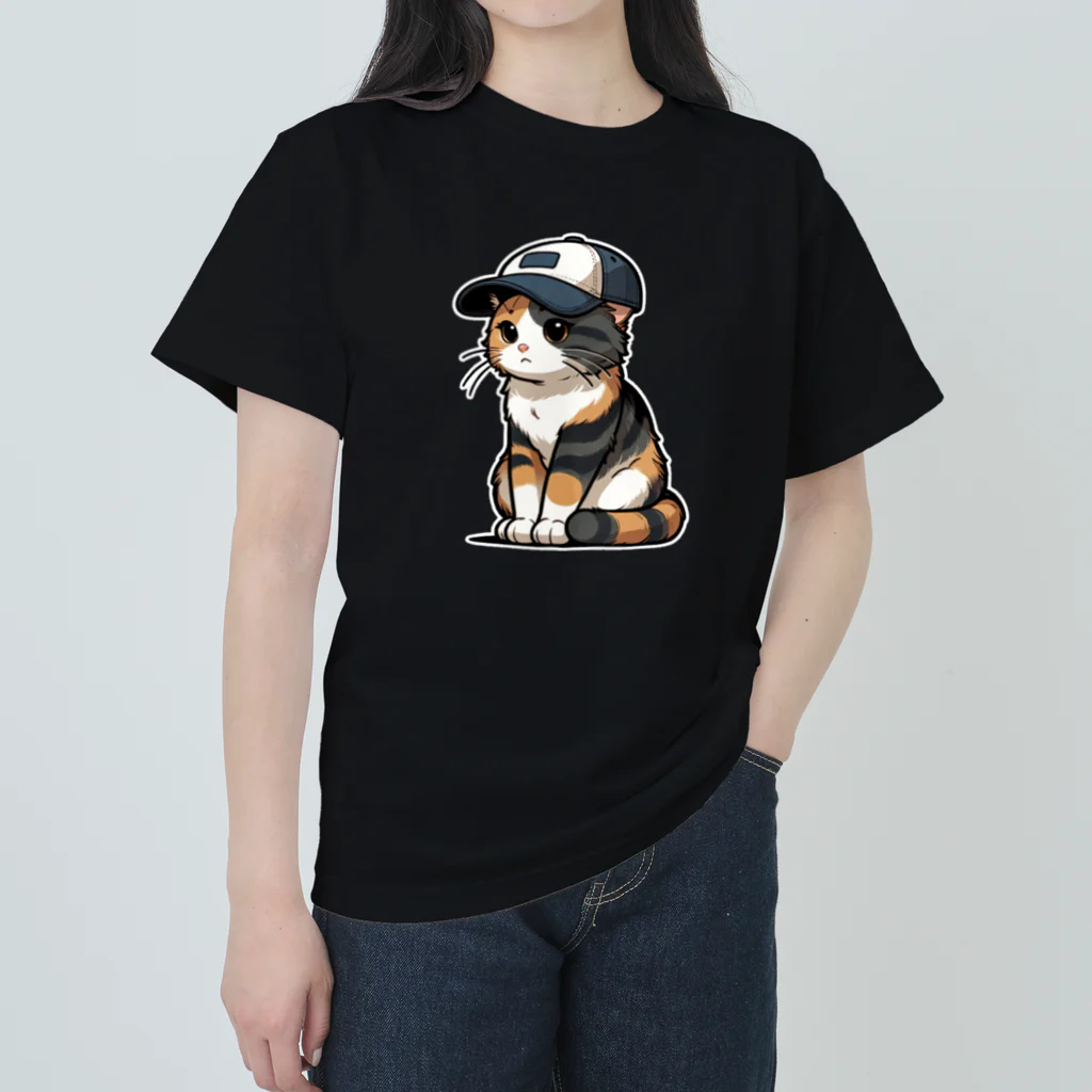 ショップ　キヨナリの帽子猫　男の子 ヘビーウェイトTシャツ