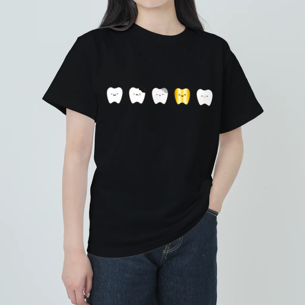 めんめんめんだこ屋のゆかいな歯たち ヘビーウェイトTシャツ