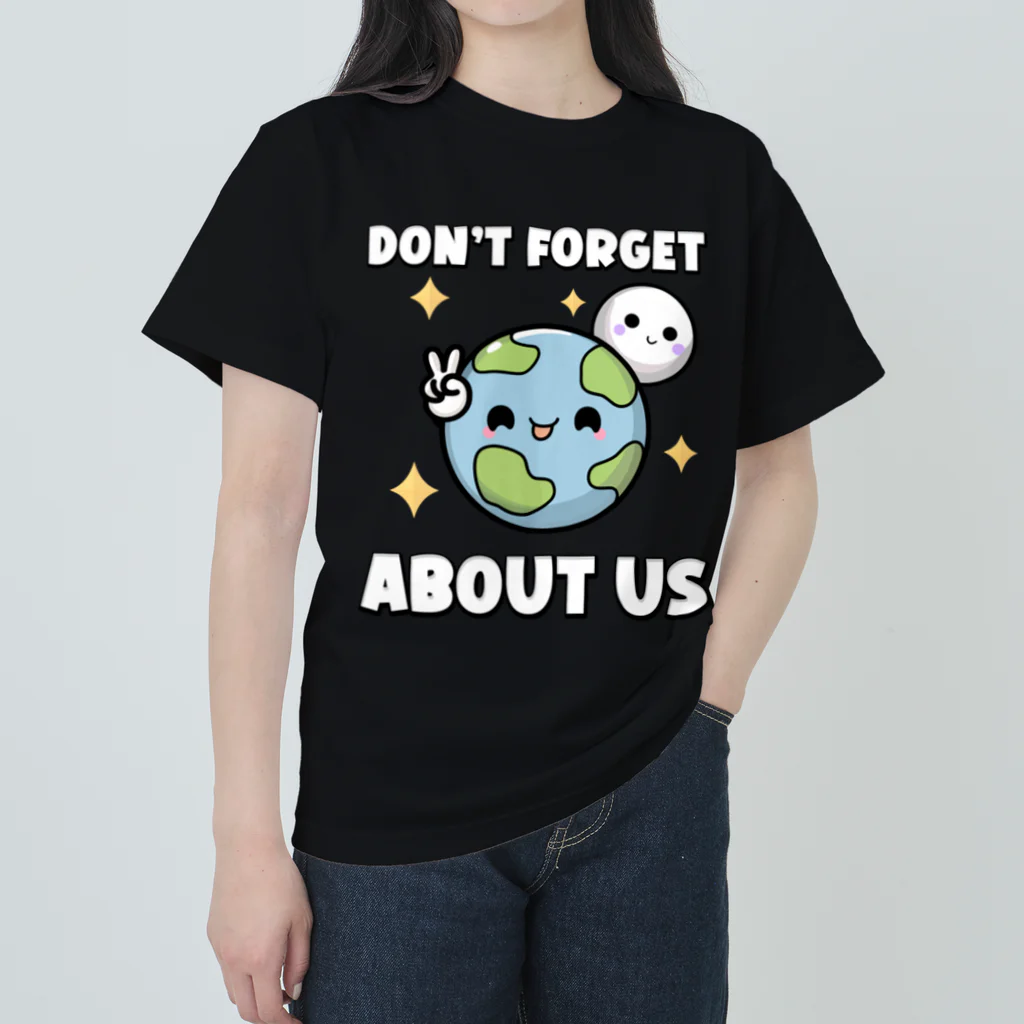 Stylo Tee Shopの地球と月を忘れないで Heavyweight T-Shirt