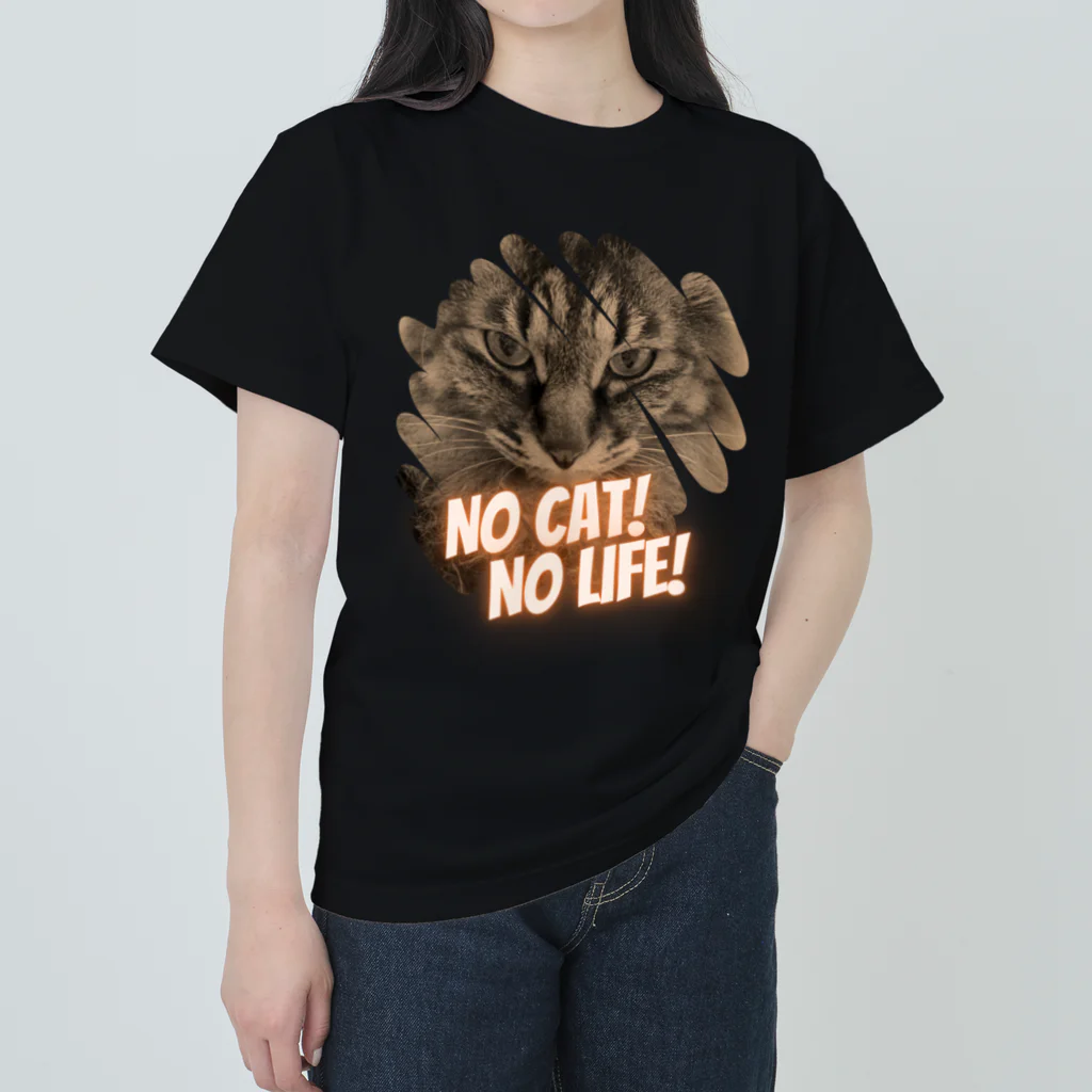 Lyra MoonpawのNO CAT! NO LIFE! Heavyweight T-Shirt