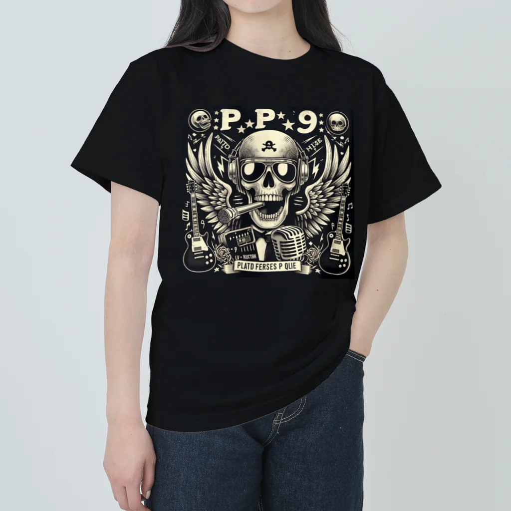 Prosperous Peony 6のバンド風Tシャツ　髑髏 Heavyweight T-Shirt