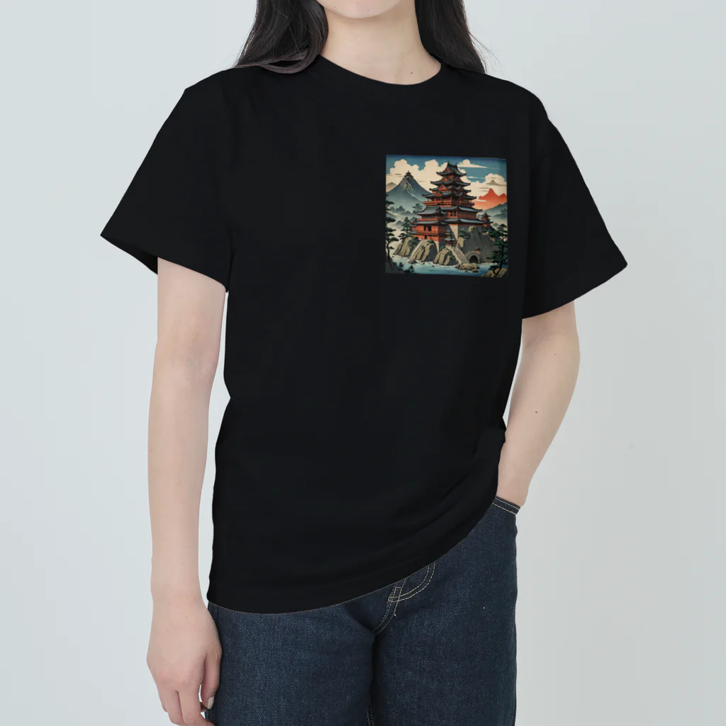 Kaz_Alter777の日本最初の魔王城 Heavyweight T-Shirt