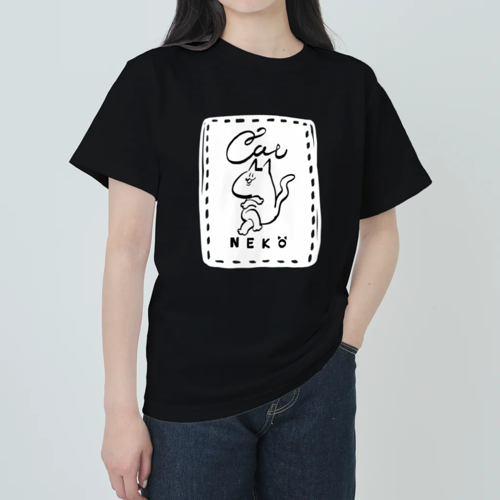 omijiの猫 cat NEKO ヘビーウェイトTシャツ