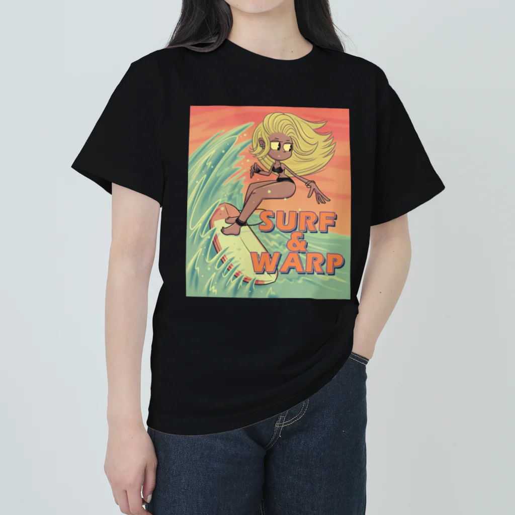 nidan-illustrationの"SURF & WARP" Heavyweight T-Shirt