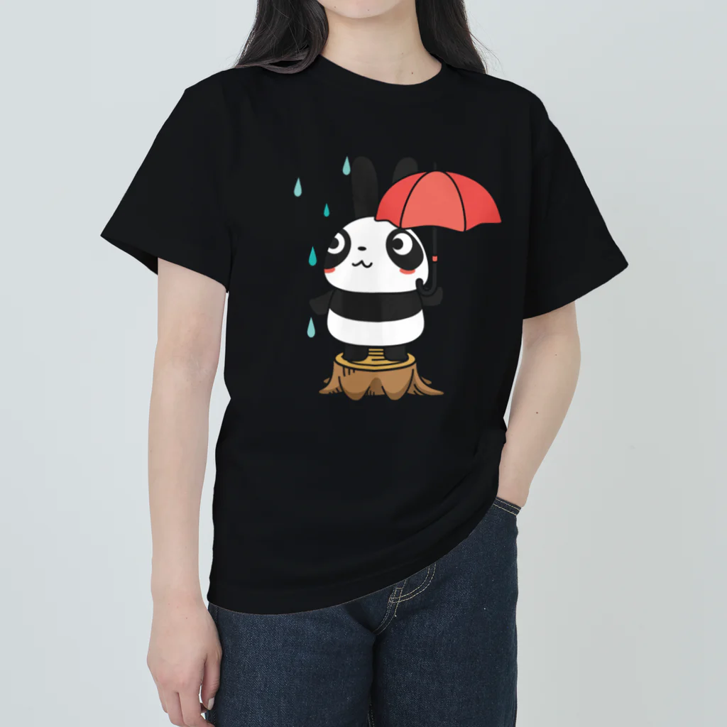 イラスト MONYAAT のラビットパンダ Heavyweight T-Shirt