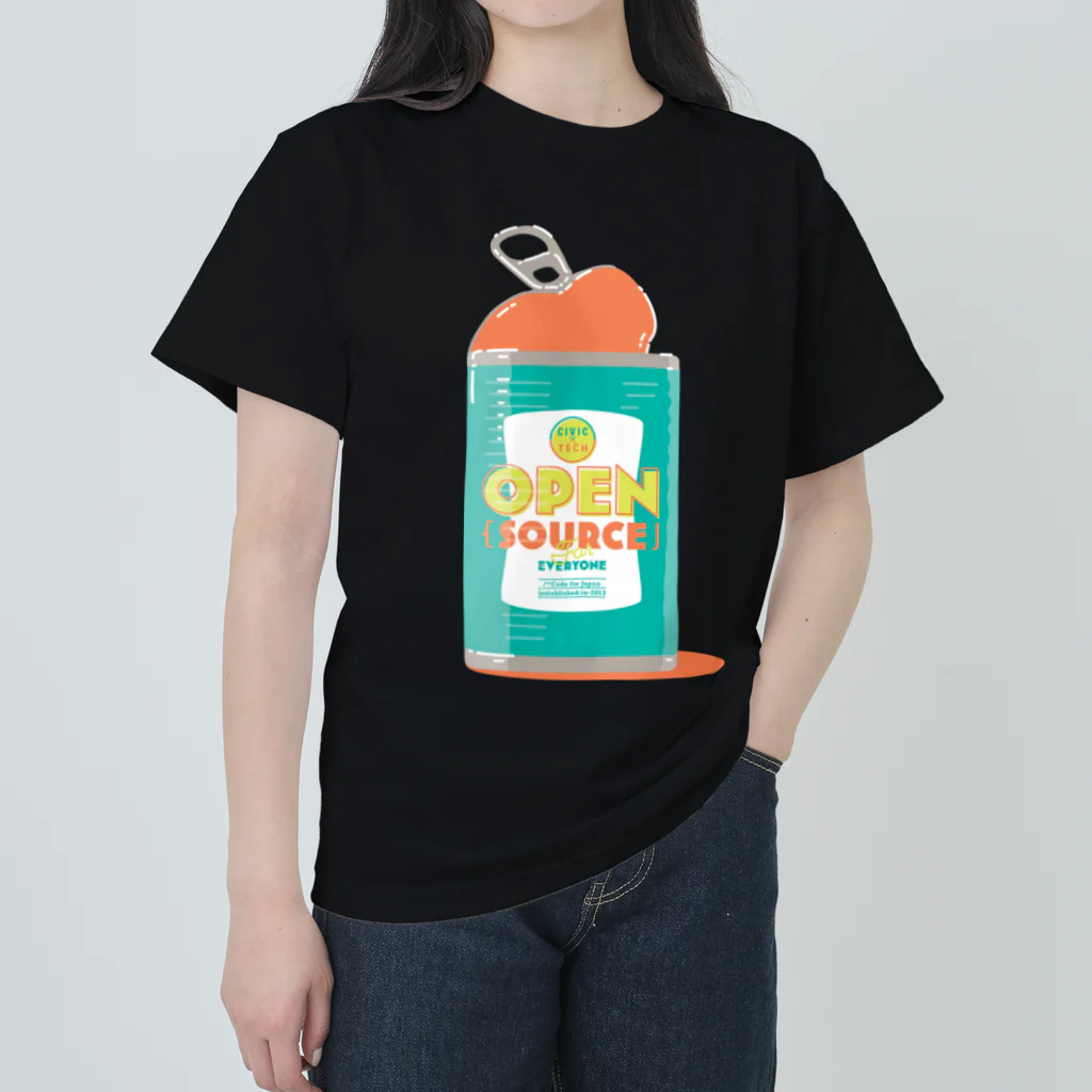 Code for Japanのオープンソースソース(OSS) ヘビーウェイトTシャツ