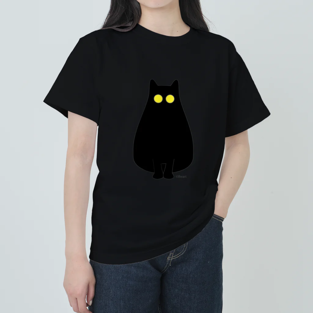 8wariのMidnight cat Heavyweight T-Shirt