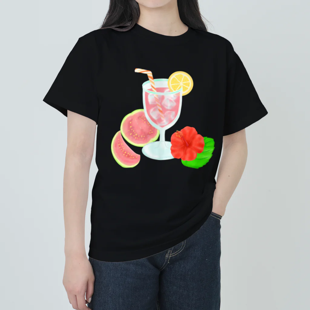 Lily bird（リリーバード）の南国パラダイス♪グァバジュース！ ヘビーウェイトTシャツ