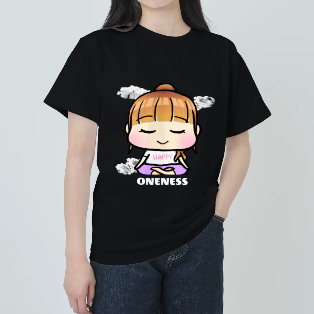 HACHIE  のhappyちゃん　ビッグ黒Tシャツ　パープルパンツ Heavyweight T-Shirt