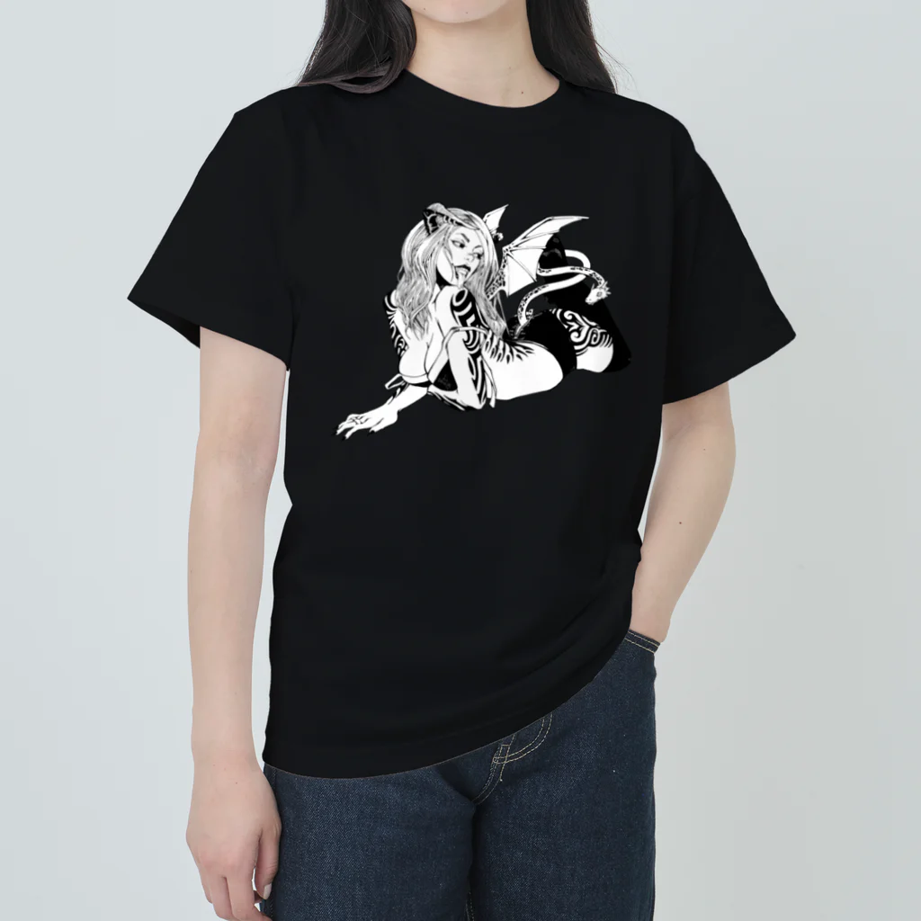 月が輝くこんな夜にのDragon Girl ヘビーウェイトTシャツ