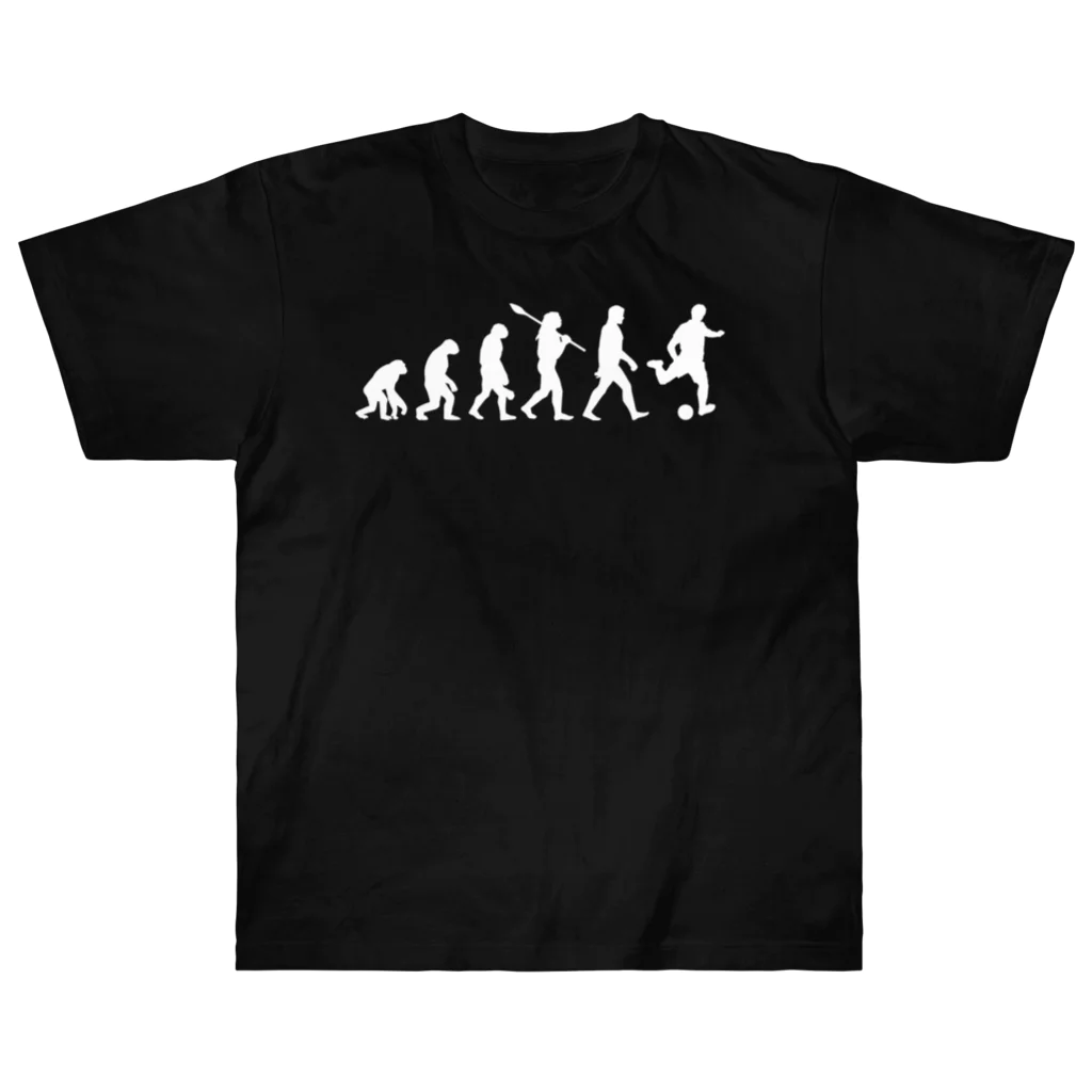 焼きそば好きの進化論Tシャツ【サッカー】 Heavyweight T-Shirt