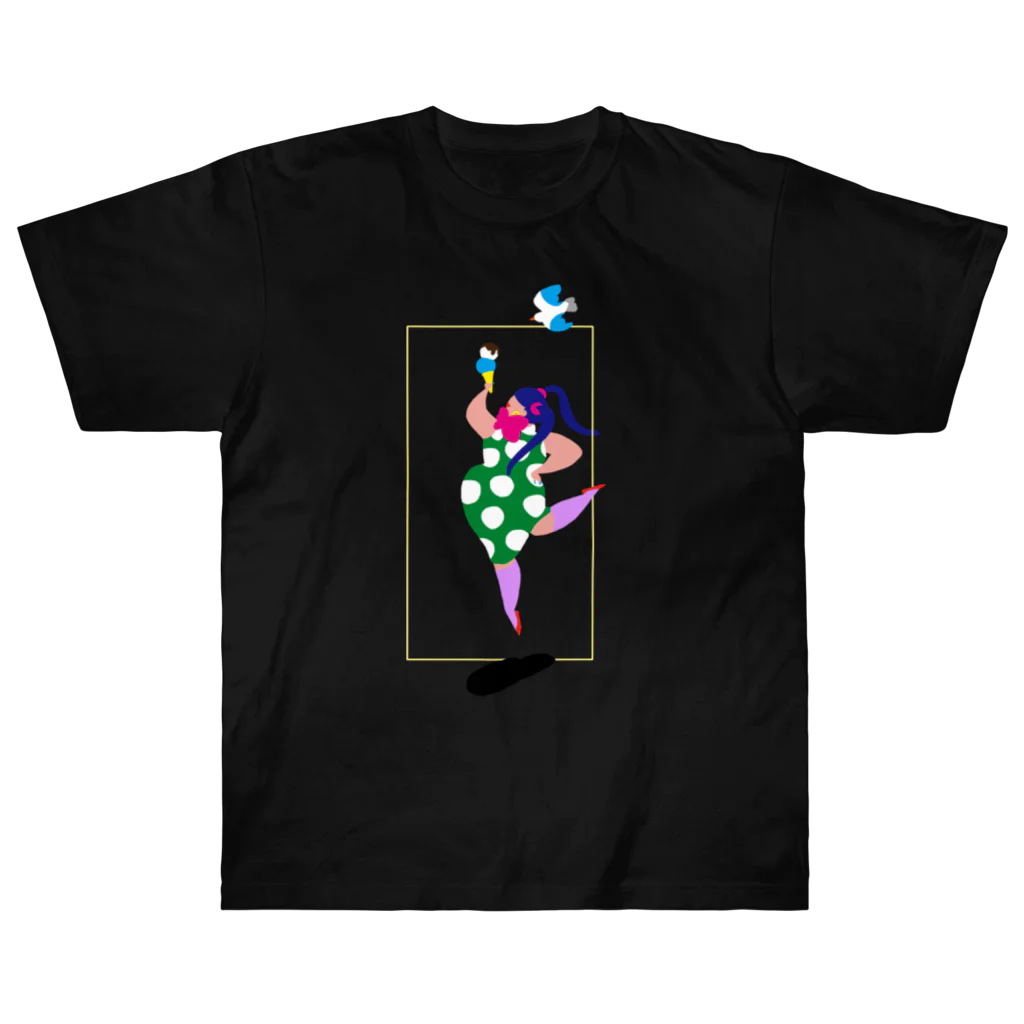 fig-treeの水玉の女01 ヘビーウェイトTシャツ