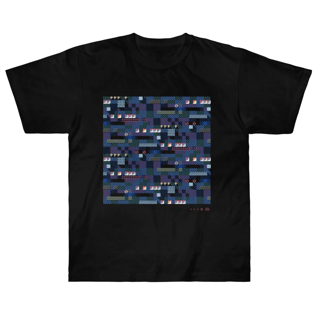 m7kenjiのpixelTextilePattern_01 ヘビーウェイトTシャツ