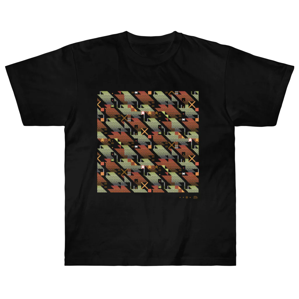 m7kenjiのpixelTextilePattern_02 ヘビーウェイトTシャツ