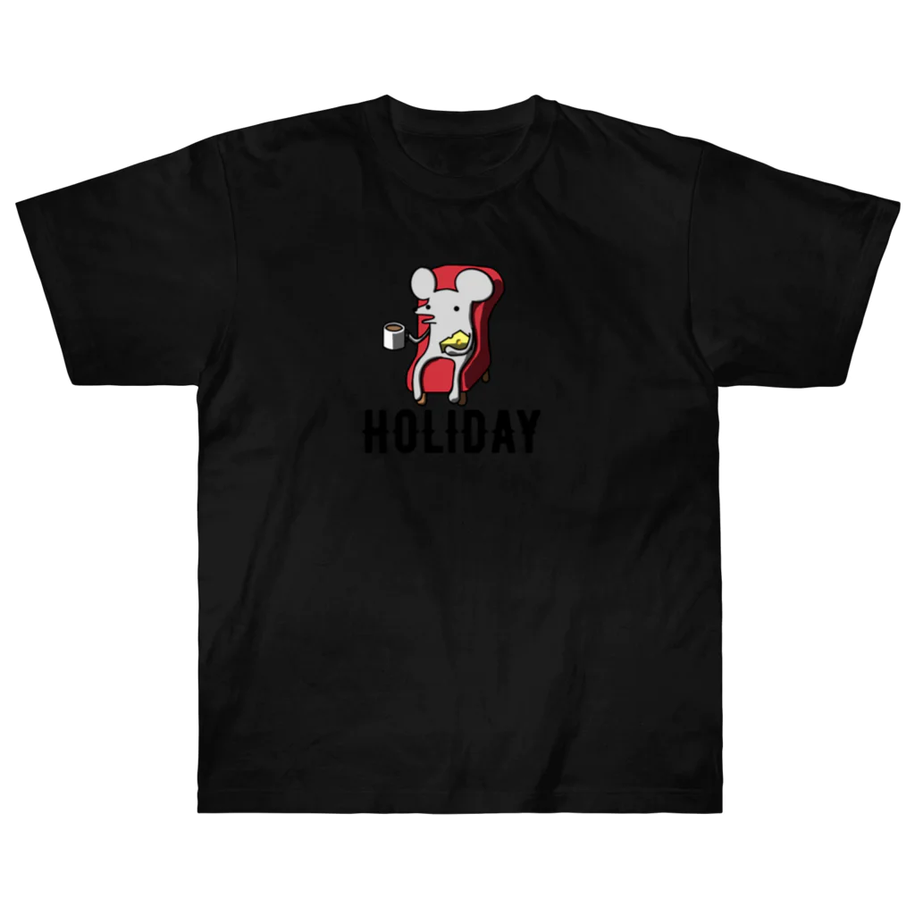 とんとんSHOPの休日のネズミくん Heavyweight T-Shirt