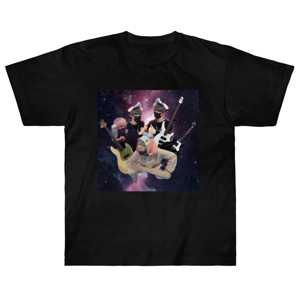 にゃのもののピョン･GALAXYT ねこ うさぎどし･ver ヘビーウェイトTシャツ