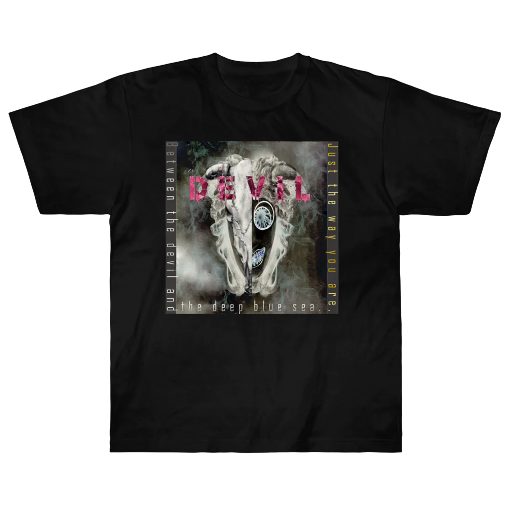 PALA's SHOP　cool、シュール、古風、和風、のDEVIL　「Just the way you are .」 ヘビーウェイトTシャツ