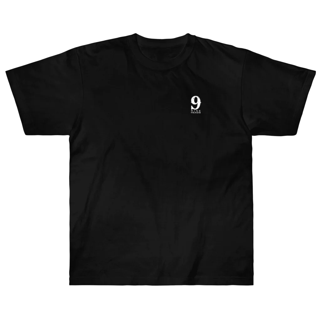 9INEHEADSのMONALISA_OVERDRIVE_WHITE_LOGO Heavyweight T-Shirt