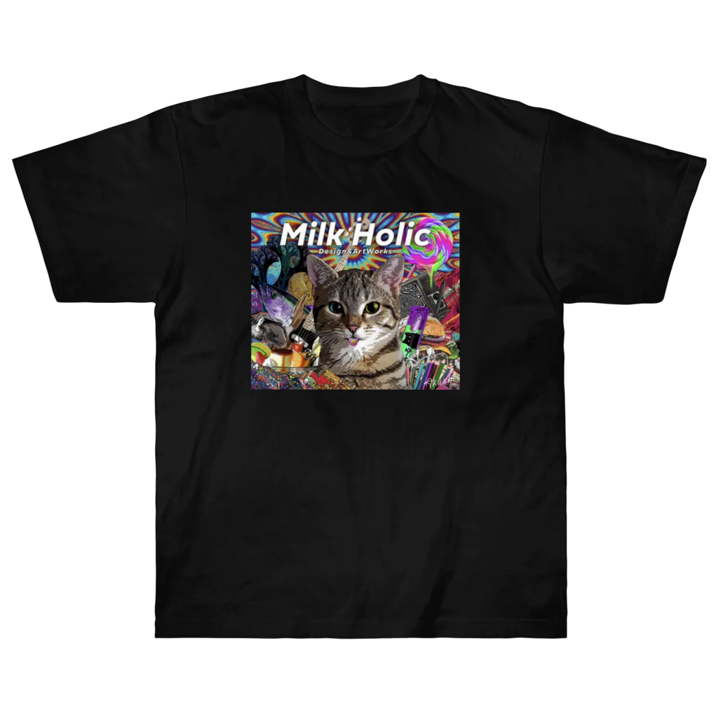 Milk Holic Design&ArtWorksのChemical Cat  ヘビーウェイトTシャツ