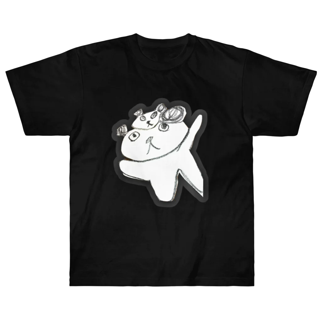 あなたのパンダのパンダのお面をつけたパンダ ヘビーウェイトTシャツ