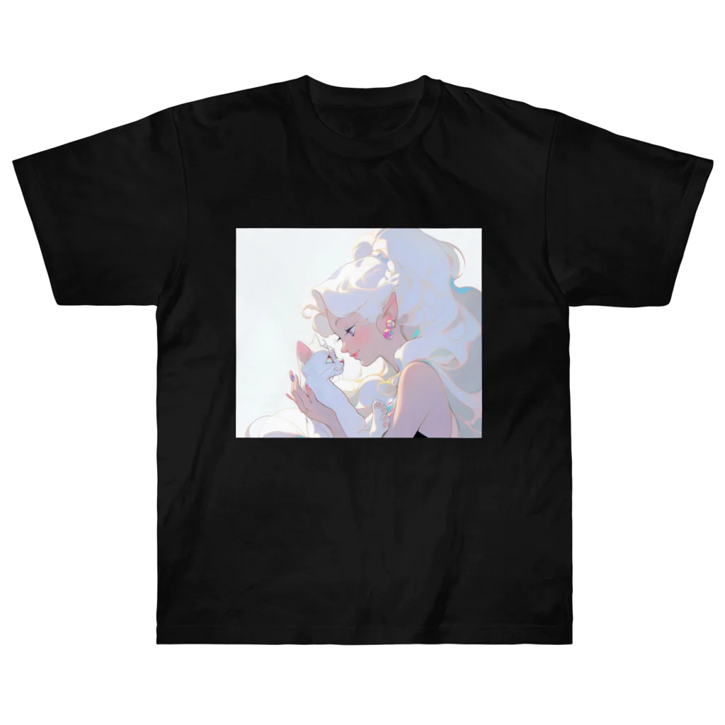 みにゆん　ねこのGirls and cats Heavyweight T-Shirt