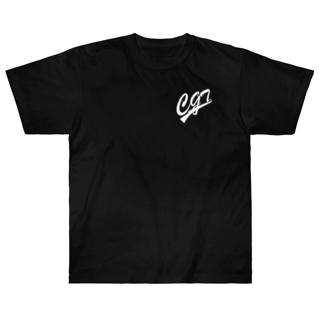 カラーガードチームCGTのCGT（白抜き） ヘビーウェイトTシャツ