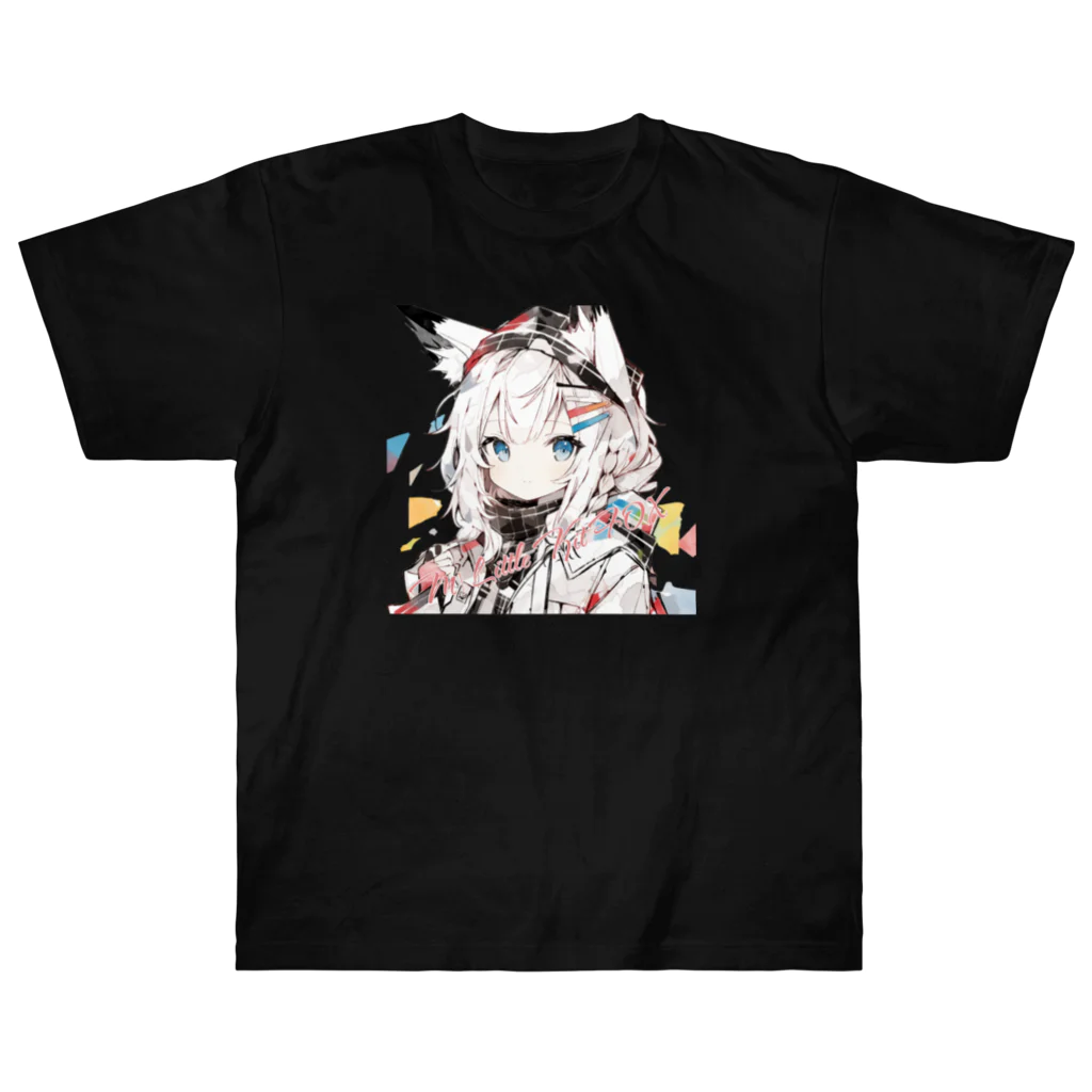 みゆみん@YouTuber ／M|Little Kit Foxの狐娘っ!! Tシャツ ヘビーウェイトTシャツ