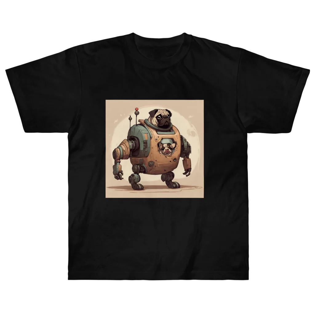 PUGおやじのロボパグ出動 Heavyweight T-Shirt