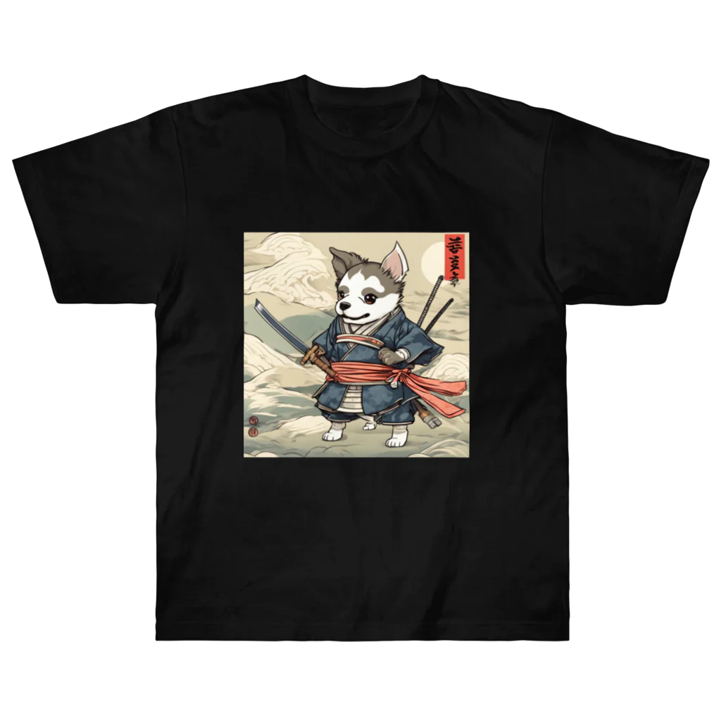 StyleMeの浮世絵犬侍！犬だからってナメてると痛い目にあうぜ～ ヘビーウェイトTシャツ