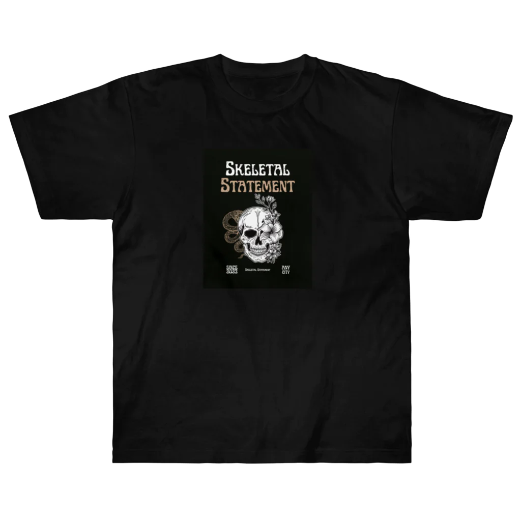 Love and peace to allのSkeletal Statement Heavyweight T-Shirt