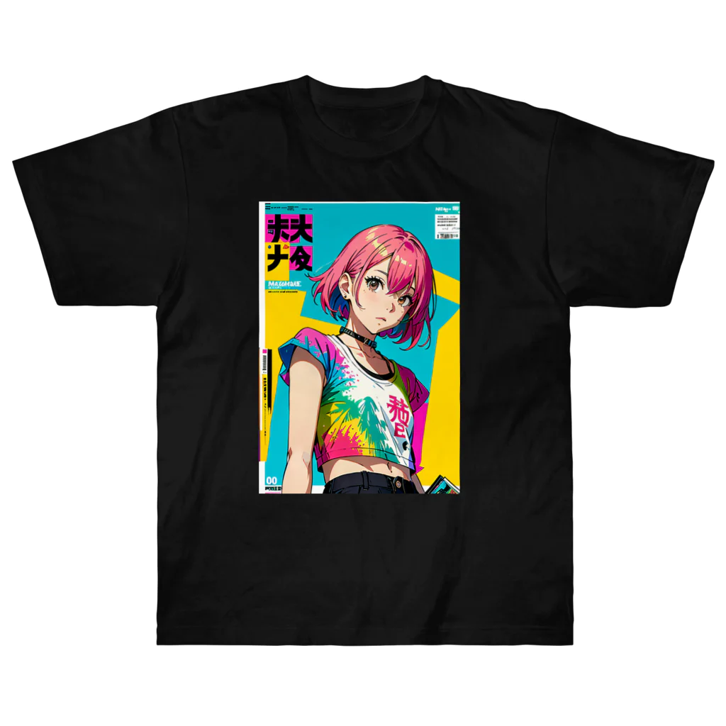 80s pop anime artのマステピース ヘビーウェイトTシャツ