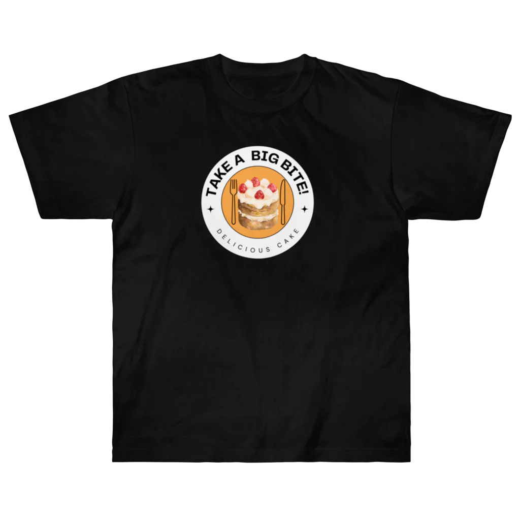 non0630のおいしいケーキをガブっと食べよう！ Heavyweight T-Shirt