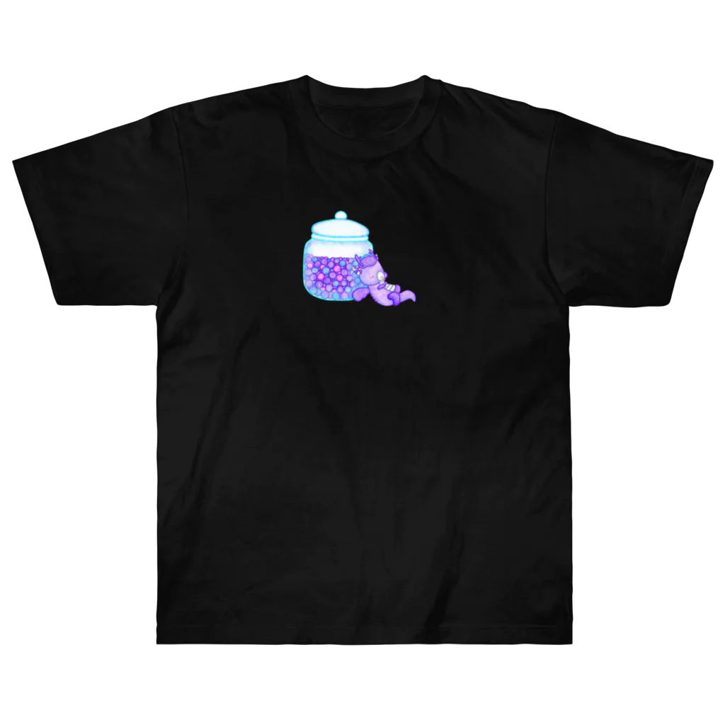 satoayaのアニマルカフェのキャンディードラゴン　紫 Heavyweight T-Shirt