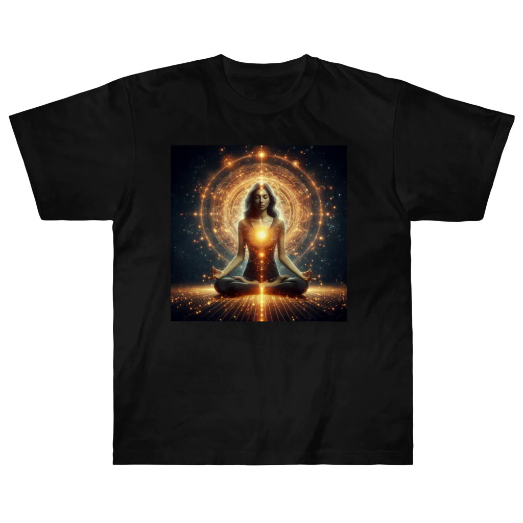 chakra-studioのGolden Gleam ヘビーウェイトTシャツ