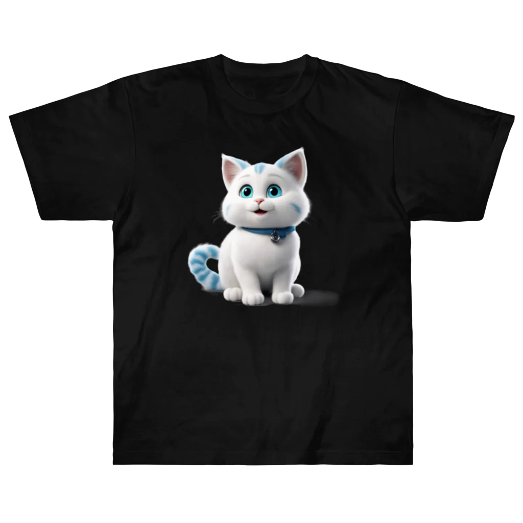 Blue cat PON's Friendsのポンちゃん ヘビーウェイトTシャツ