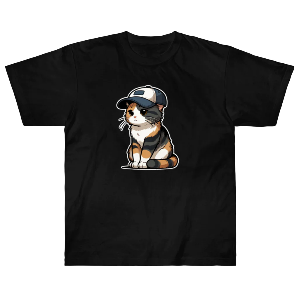 ショップ　キヨナリの帽子猫　男の子 Heavyweight T-Shirt