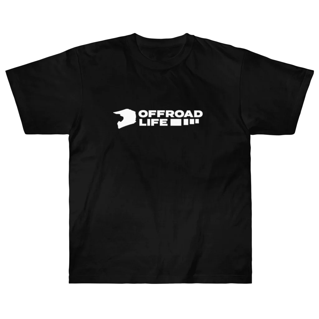 QUQU_WORKSのオフロードライフ オフロードヘルメットデザイン ホワイト Heavyweight T-Shirt