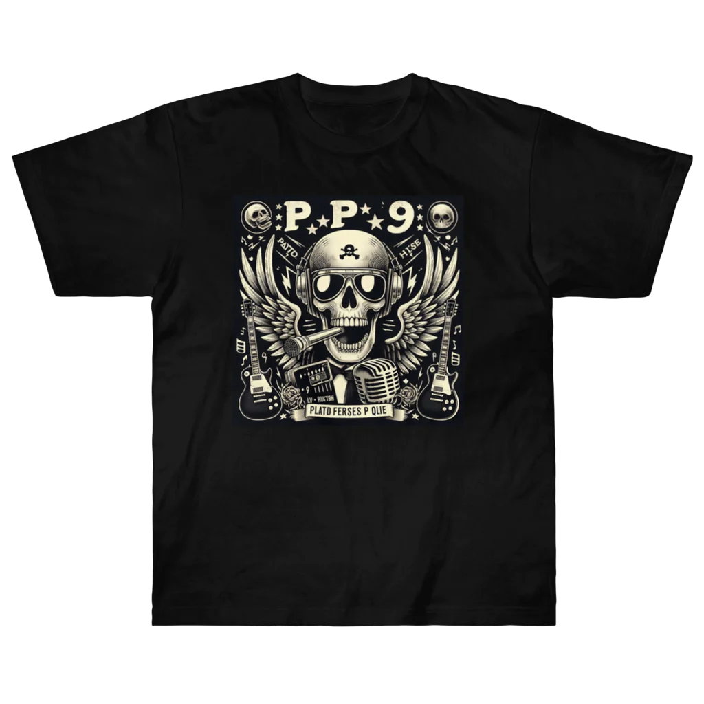 Prosperous Peony 6のバンド風Tシャツ　髑髏 Heavyweight T-Shirt