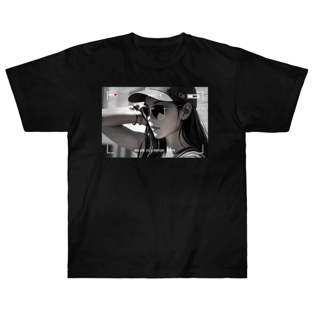 A&MのCool girl【モノクロ】 Heavyweight T-Shirt