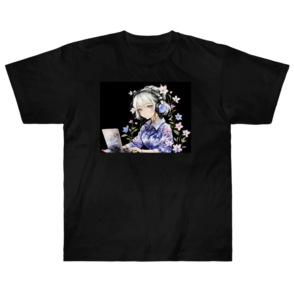 kawaii closetのフラワーガール Heavyweight T-Shirt