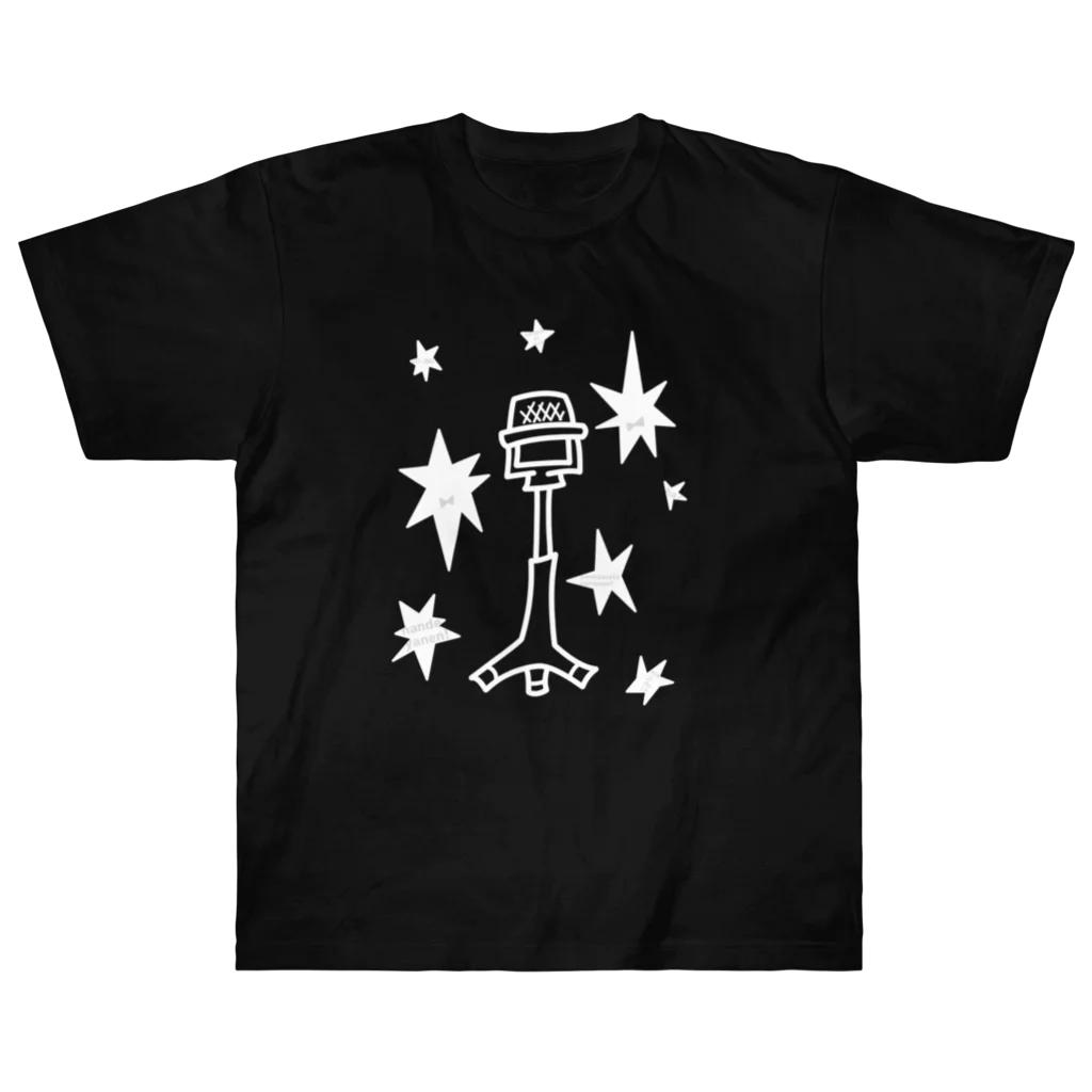 cosmicatiromの漫才マイク 白 ヘビーウェイトTシャツ