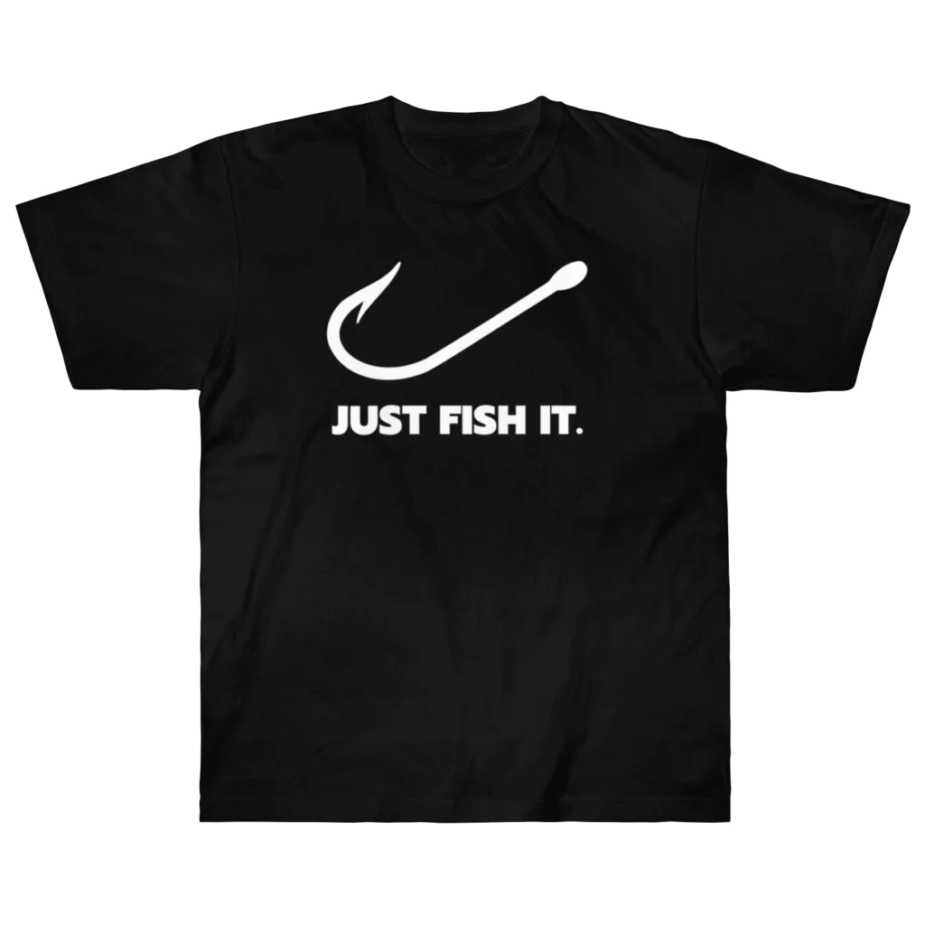 gemgemshopのJUST FISH IT (白) ヘビーウェイトTシャツ