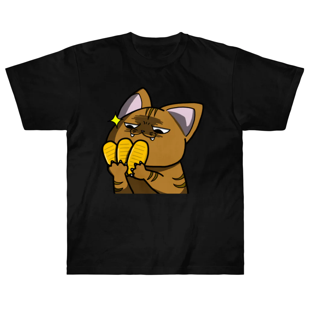 思う屋の価値の分かる猫 Heavyweight T-Shirt